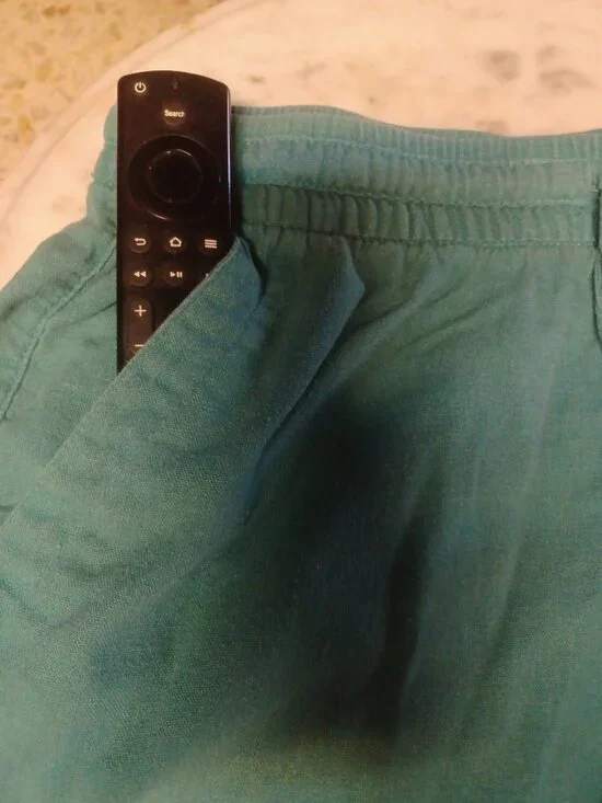 Old Navy Women's Pull-Over Linen Blend Shorts M Teal - Picture 4 of 7